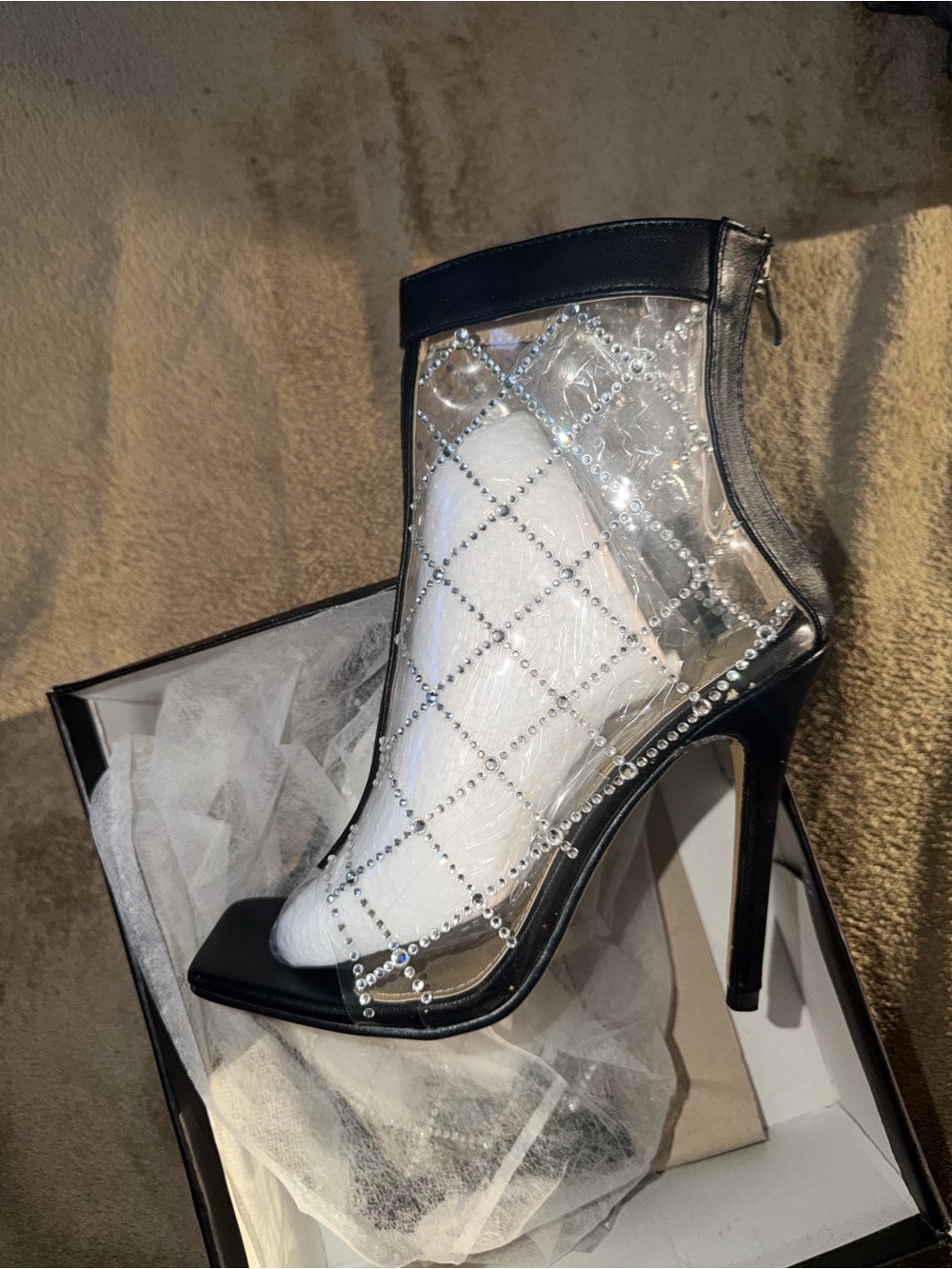 Clear Ankle Heels